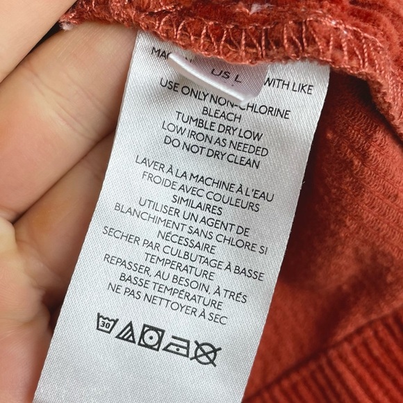 Urban Outfitters Men's Large Teracotta Corduroy Popover Collared Shirt Orange - Picture 12 of 16